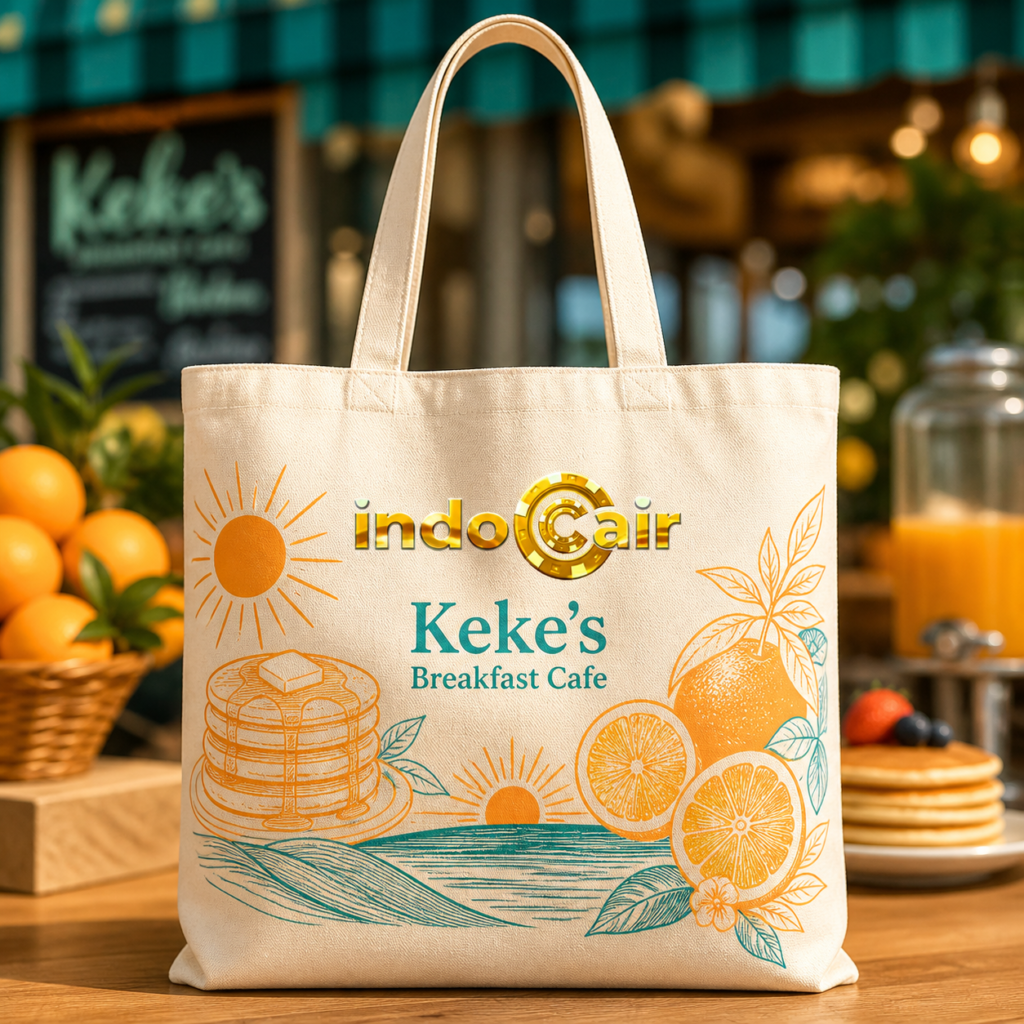Keke's dan IndoCair Florida Sunrise tote bag