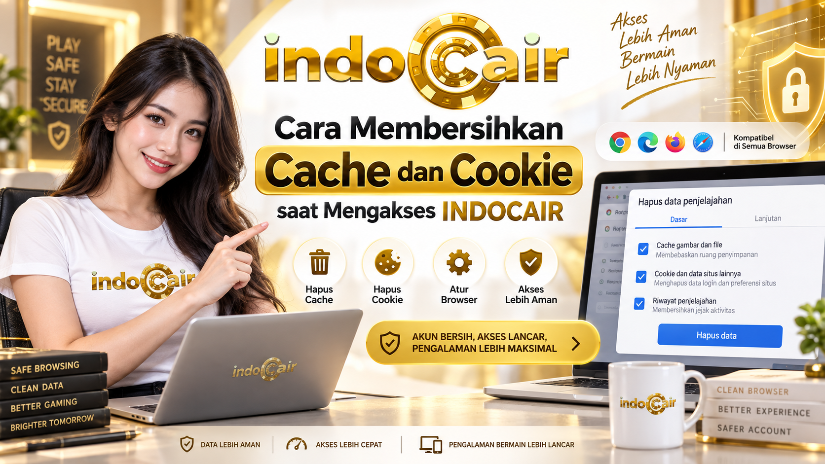 Cara Membersihkan Cache dan Cookie saat Mengakses INDOCAIR