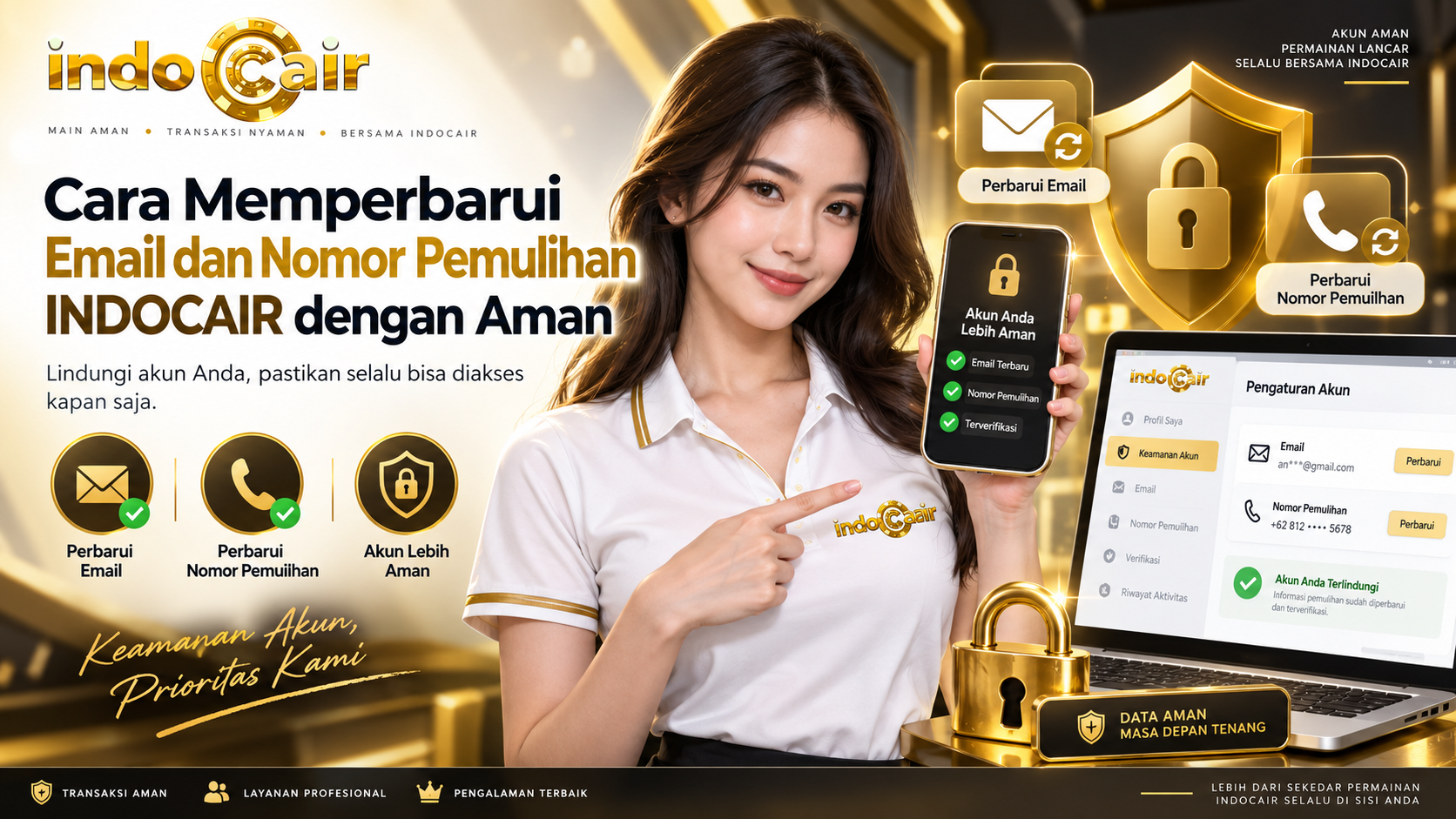 Cara Memperbarui Email dan Nomor Pemulihan INDOCAIR dengan Aman