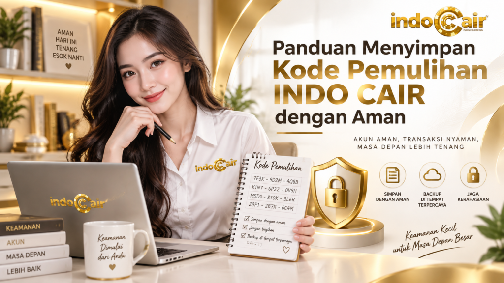 Panduan menyimpan kode pemulihan INDO CAIR dengan aman
