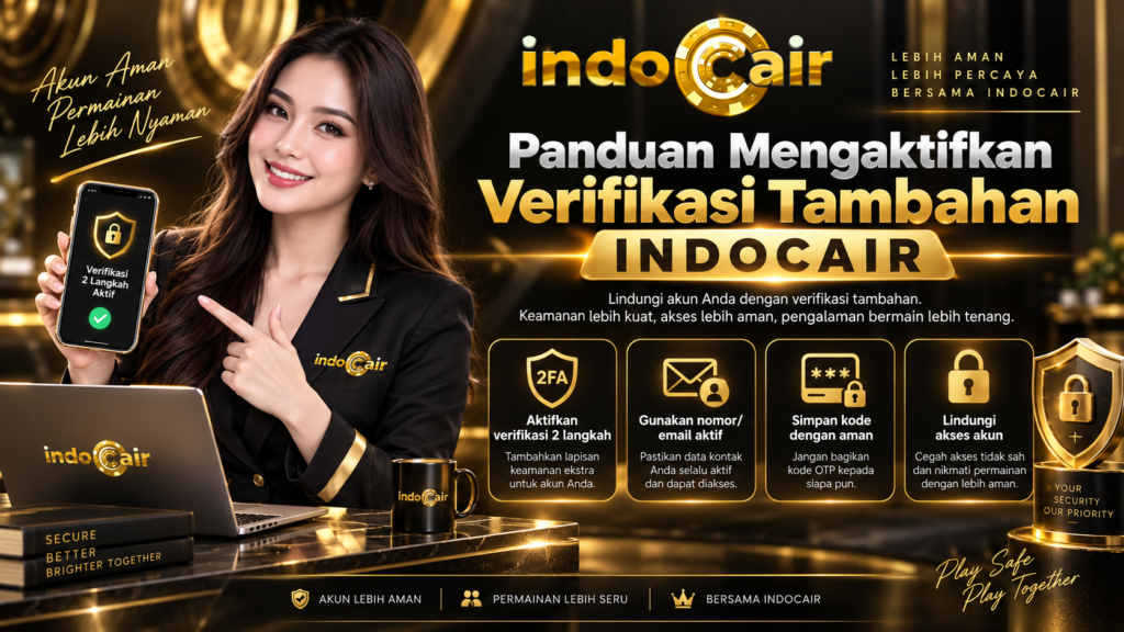 Panduan mengaktifkan verifikasi tambahan INDOCAIR untuk membantu melindungi keamanan akun