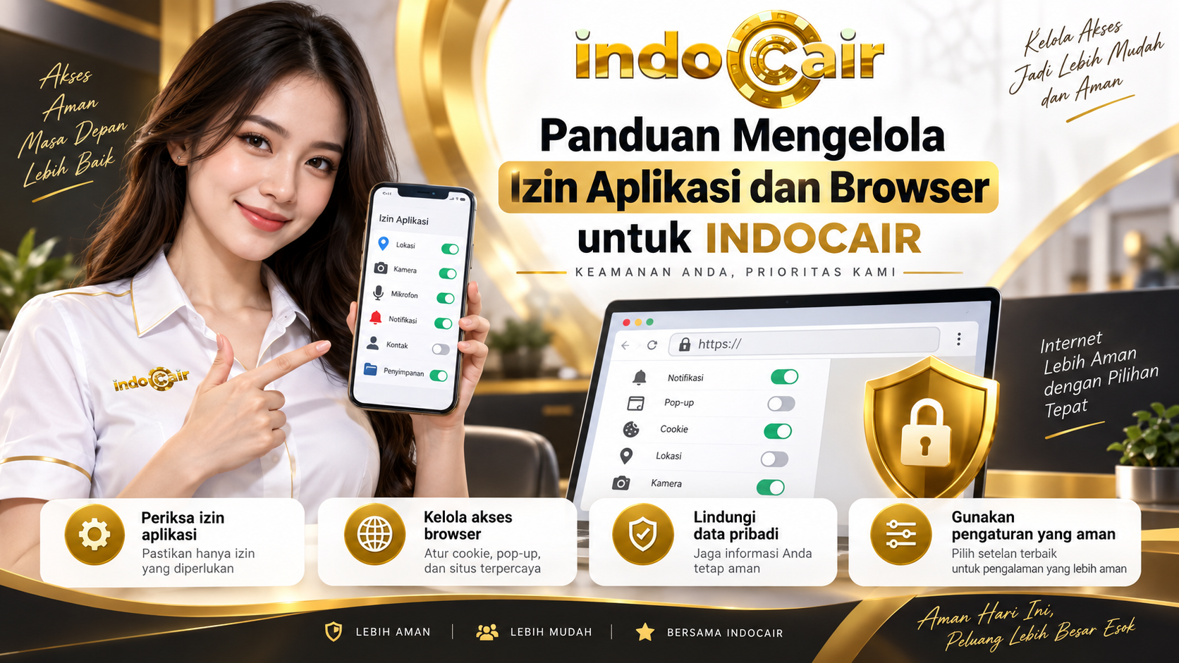 Panduan Mengelola Izin Aplikasi dan Browser untuk INDOCAIR