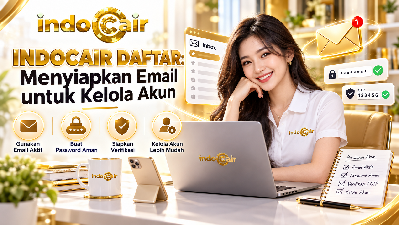 INDOCAIR DAFTAR: Menyiapkan Email untuk Kelola Akun